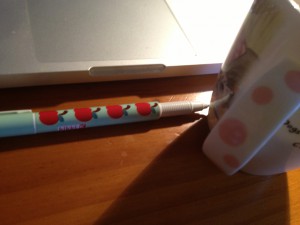 pen and cup